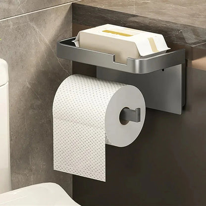 Toilet Paper Holder With Phone Tray