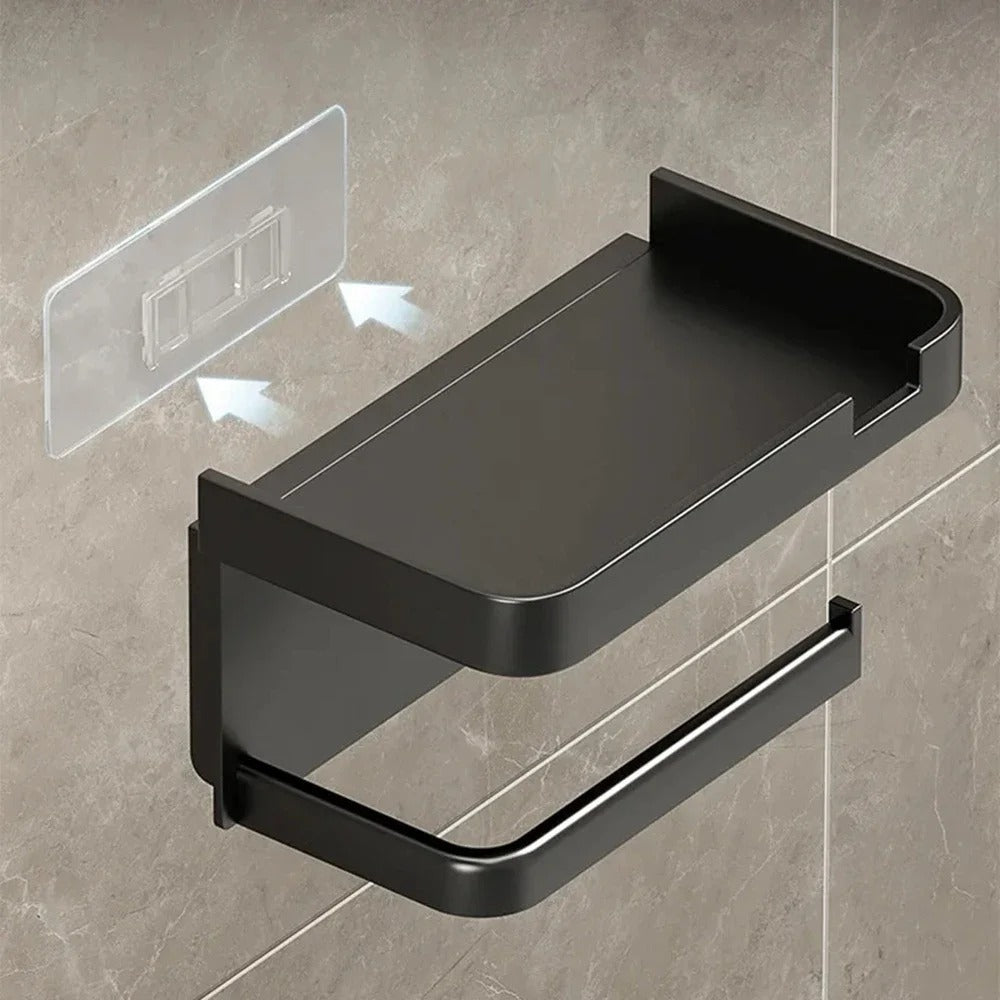 Toilet Paper Holder With Phone Tray